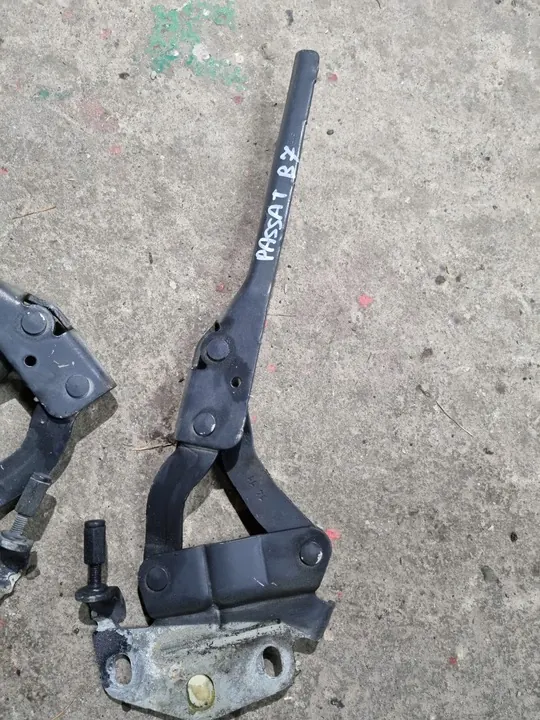 VW Passat B7 Bisagra de Capó Izquierda Derecha Conjunto Blanco 3AA823301 3AA823302 image 4