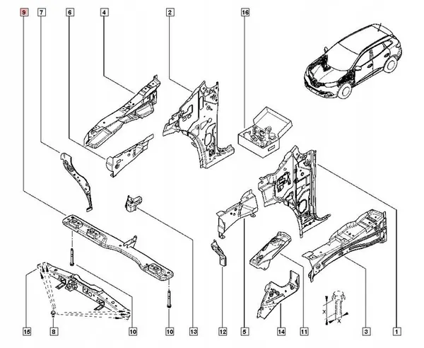 Suporte de Radiador Renault Kadjar 1.6 DCI image 2
