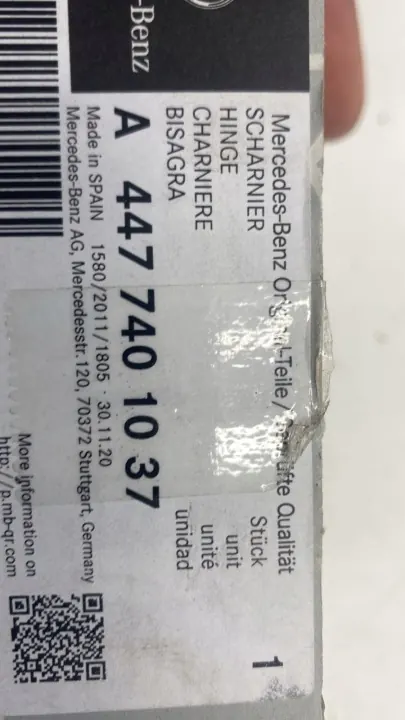 Bisagra Ventana Trasera Mercedes Vito W447 OEM A4477401037 image 3