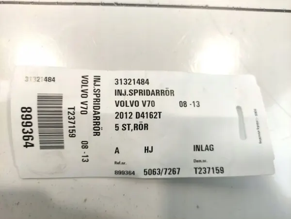 Volvo V70 08-13 Ruiskutusputket OEM 31321484 image 7