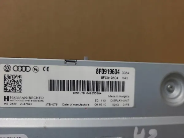 Audi A4 B8 multimedia-display OEM 8F0919604 image 5