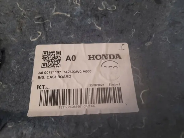 Aislamiento mampara Honda HR-V III 21- OEM 742603W0 image 10