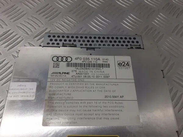 Audi CD-vaihtaja OEM 4F0035110A A6 C6 FL 2.0 TDI:lle image 3
