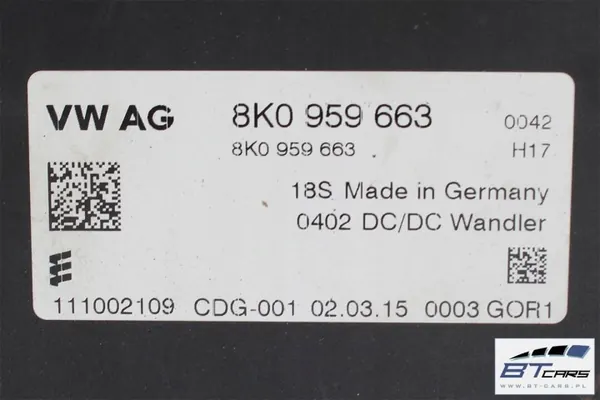 Module de stabilisateur OEM 8K0959663D pour Audi VW image 5