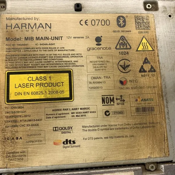 Lecteur navigation OEM 7852585632145654586215 Audi A3 8V image 8