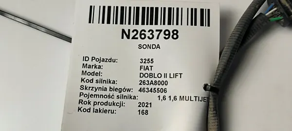 Sensor NOx OEM 00463457250 para Fiat Doblo II Lift image 6