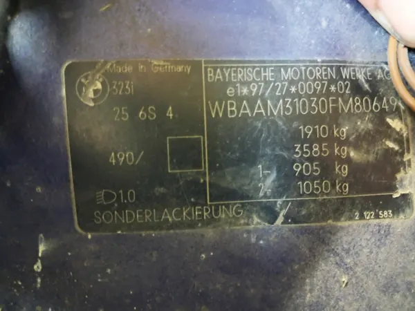 Tampa de fechadura OEM 9071091 esquerda dianteira BMW E46 image 5