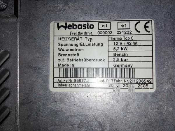 Webasto OPEL ZAFIRA B diesel image 9