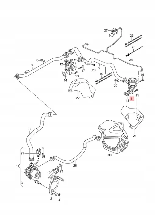 Sekundärluftventil AUDI A6 C7 3.0 TFSI 06E131101K image 2