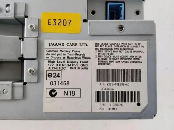 Écran de navigation Jaguar XF OEM 9X2310E889AD Occasion image 4