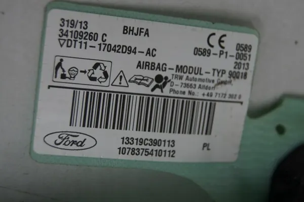 DT11-17042D94-AC Oikea Airbag-verho Ford Transit Connect image 4