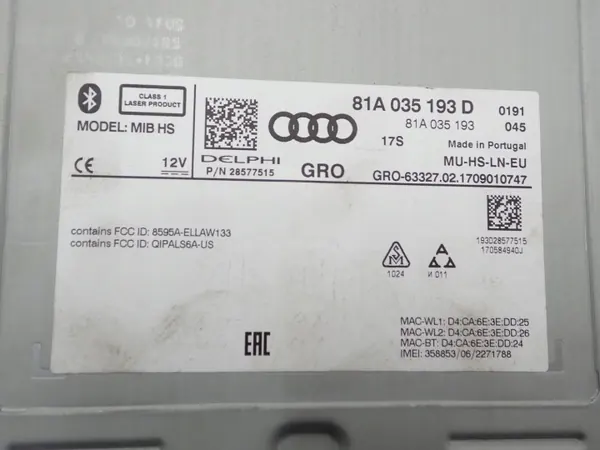 OEM 81A035193D Navigationsdisplay för Audi A3 8V image 5