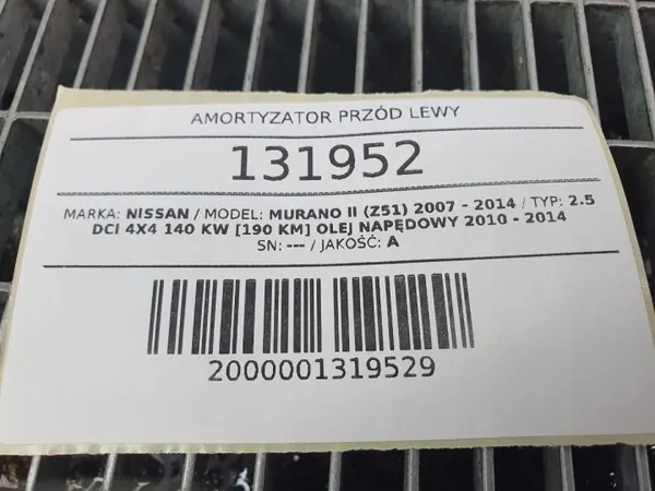 OEM AUST131952 Vorderer linker Stoßdämpfer für Nissan Murano II image 6