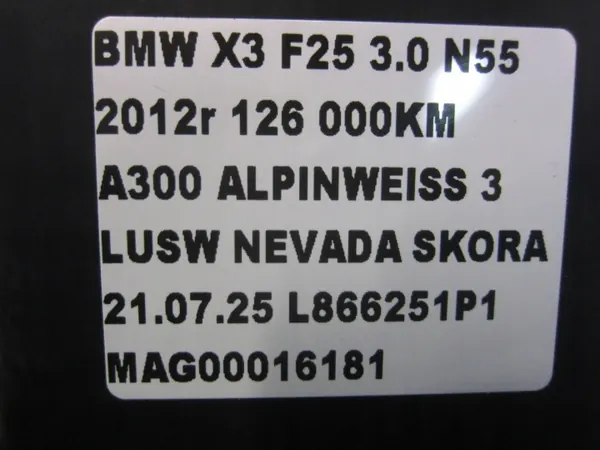 BMW X3 F25 Rechter remluchtinlaatkanaal OEM 51747210486 image 8