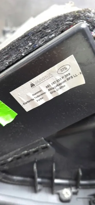 Luvas passageiro SEAT EXEO OEM 8E1857035P Cinza image 3