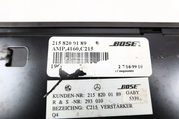 Mercedes CL W215 Bose-förstärkare OEM 2158200189 image 5