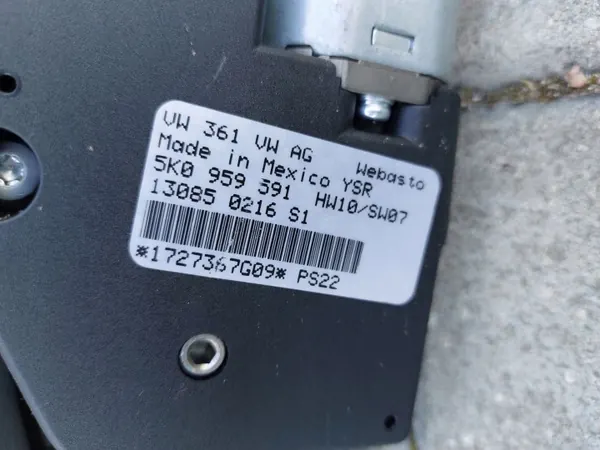 Teto solar completo OEM 5C6877041B para VW Jetta VI image 7