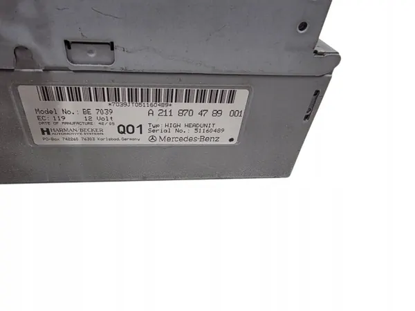 Unidad de navegación Mercedes W211 OEM A2118704789 image 3