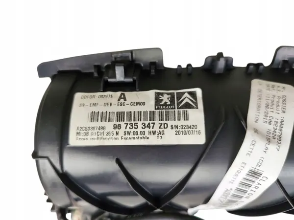 Écran GPS OEM 96735347ZD pour Peugeot 308 T7 image 4