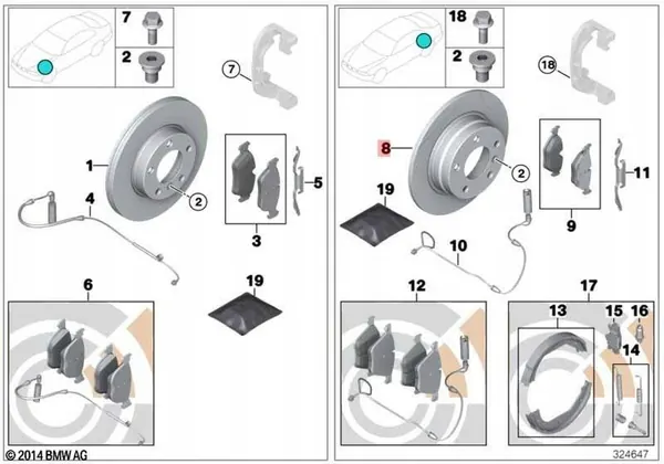 Disco de Freio Traseiro BMW M3 E46 2282304 2282303 image 2