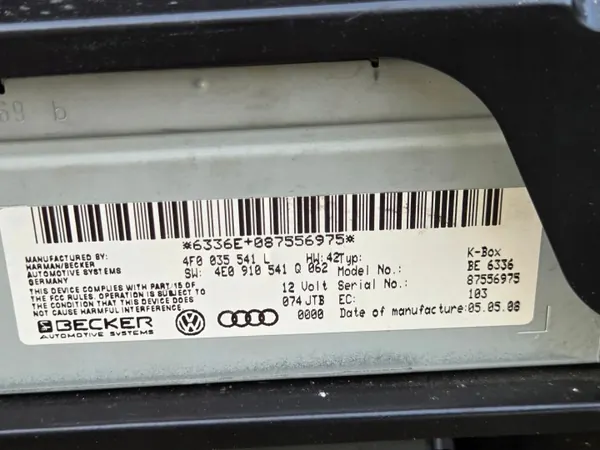 Kit Multimédia Audi OEM 4F0035541L pour A4 B8 A5 A6 C6 image 4