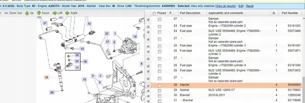 Inyectores Saab 9-5 2011 image 5