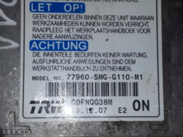 2008 Honda Civic ECU 77960SMGG110M1 image 4