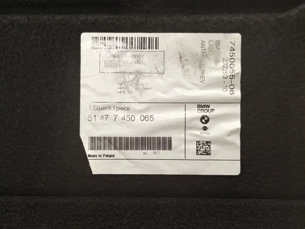 BMW 3 G20 330e tavaratilan pohja OEM 7450065 image 8