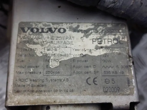 WEBASTO 30883943A apulämmitys Volvo S40:lle image 4