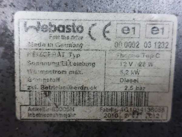 Chauffage Webasto Thermo Top C pour Primastar Vivaro 2.0 DCI image 3