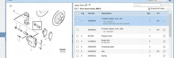 Linker Hinterbremszylinder Volvo S40 II image 6