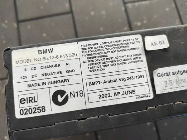Changer CD BMW 3 E46 OEM 6913390 - Occasion image 7
