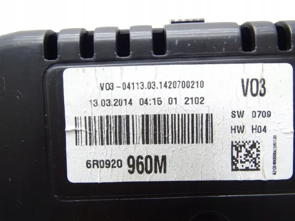 OEM 6R0920960M Mittaristo VW Polo V 1.2 TSI:lle image 6