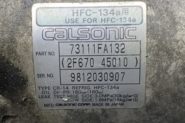 Compressore Aria Condizionata SUBARU FORESTER 2.0L 73111FA132 image 4