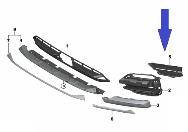 Griglia paraurti laterale sinistra BMW X3 G01 image 2
