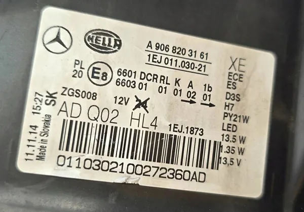 Lámpara xenón izquierda para Mercedes-Benz Sprinter W906 image 6