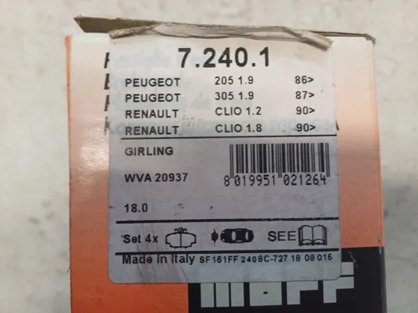 OEM WVA20937 etujarrulevyt Peugeot 205/305 image 6