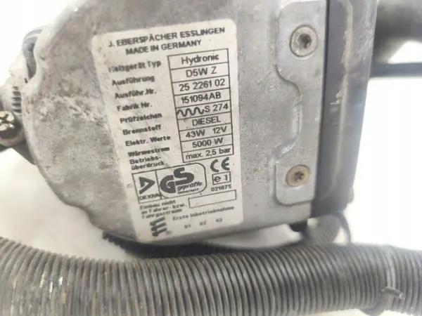 Webasto Standkachel Toyota Corolla E12 2.0L Diesel 2004 OEM 25226102 image 4