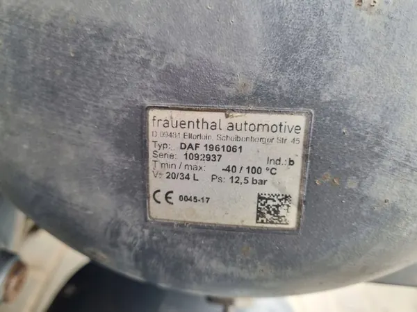 DAF Ilmasäiliö OEM 1961061 XF 106 CF Euro 6:lle image 4
