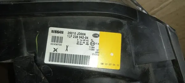 Oikea ajovalaisin Nissan Qashqai 1 07-10 OEM 26010-JD90B image 5