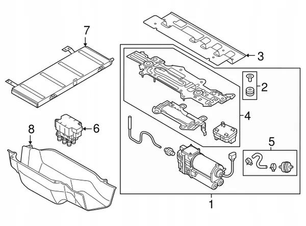 Audi Q5 luchtveringtank OEM 80A616203B image 5