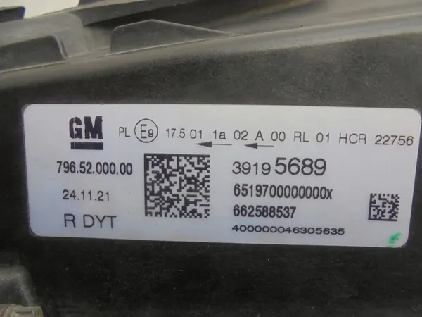 Oikea FULL LED Ajovalo Opel Astra 5 V Lift 39195689 image 7