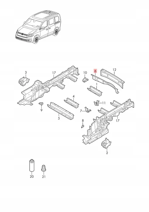 Achterste riem OEM 5R3803701A voor VW Caddy 2K7 2020- image 2