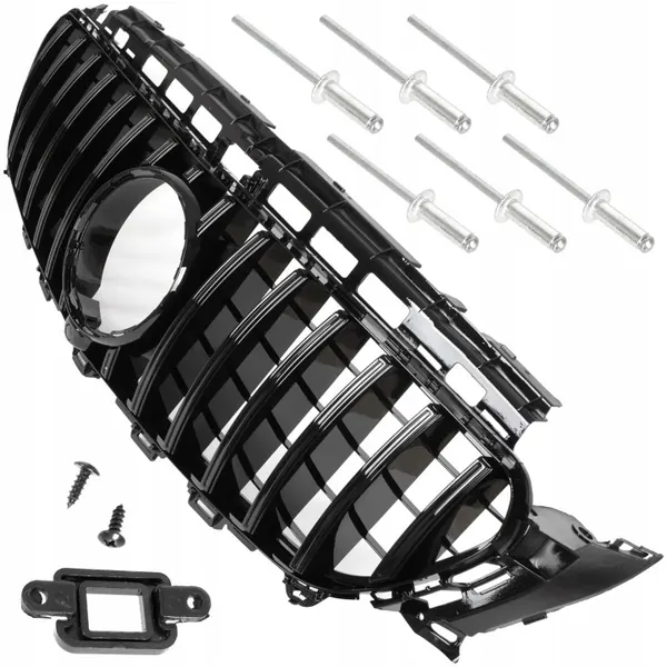 Kühlergrill-Einsatz für Mercedes W213 S213 W238 C238 AMG Panamericana Schwarz Glänzend DA-36186 image 2