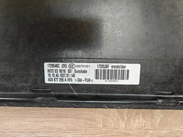 OEM 4G8959591A Cubierta Persianas Audi A7 C7 Techo Solar image 5