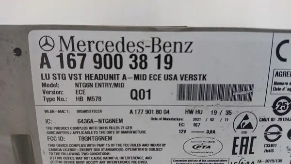 Headunit MID Mercedes GLE 167 OEM 1679003819 image 5