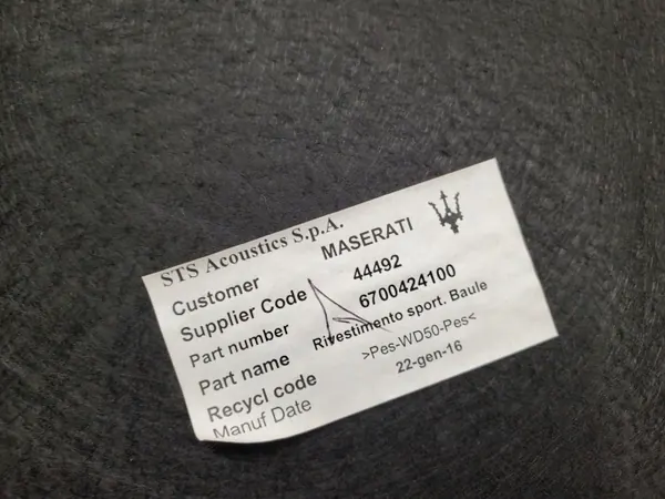 Maserati Ghibli 2017 Bagageutrymmesfoder OEM 6700404290 image 3