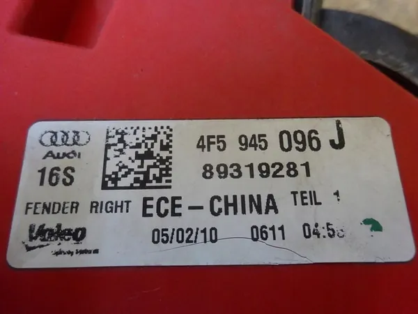 AUDI A6 C6 Sedán Luz Trasera Derecha 09-11 OEM 4F5945096J image 8