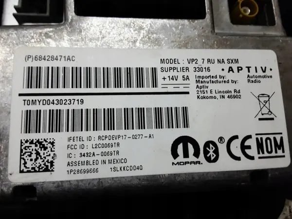 OEM 68428471AC Navigationsbildschirm für Chrysler Pacifica image 4