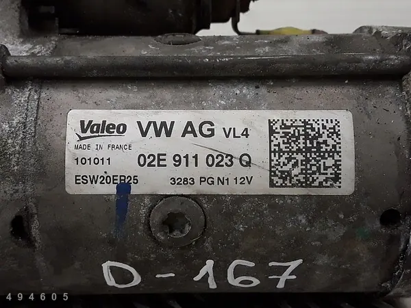 Motor de arranque Audi A3 8P 2.0 TDI Diesel OEM 02E911023Q image 4